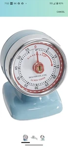 Kikkerland Vintage Streamline Timer da Cucina, Blu - Foto 1 di 5