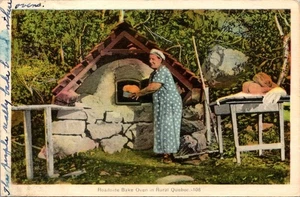 Postal Canadá Rural Quebec Roadside Hornear Horno Publicado 1944 - Imagen 1 de 2