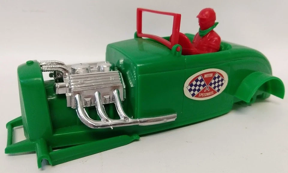 Vintage 1960's HERKIMER Motor Speedways Green Hot Rod OK Cub Tether Car Body - Image 1 of 4