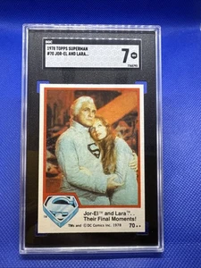 1978 TOPPS SUPERMAN # 70 SGC 7 NM ** JOE-EL and LARA THEIR FINAL MOMENTS-BRANDO - Picture 1 of 2