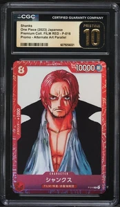 2023 One Piece Japanese Premium Film Red Alt Art Shanks #P-016 CGC 10 PRISTINE - Picture 1 of 2