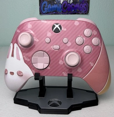 Cute Bunnies - Sakura Pink - Custom Wireless Controller for Xbox Or PC - Image 1 of 3