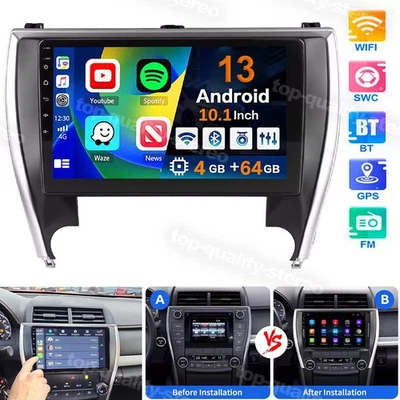 Apple Carplay For Toyota Camry 2015 2016 2017 Car Stereo Radio 64GB Android 13.0 - Image 1 of 4