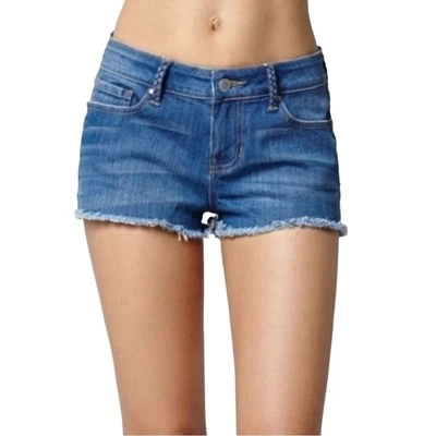 Pantalones Cortos de Jean Trenzados Kendall & Kylie Talla 25 Fray Cheeky Tiro Bajo Festival Foto 1 de 4