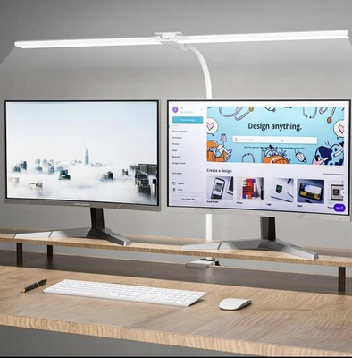 Double Head LED Desk Lamp, Architect Desk Lamps for Home Office, 24W Brightes... - Image 1 of 4