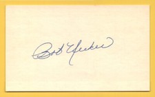 Bob Uecker Signed Autographed Index Card