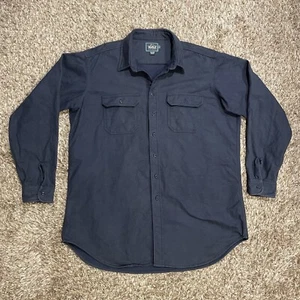 Camisa De Colección Woolrich Para Hombre 2XL Larga Azul Gamuza Franela Pesada Manga Larga - Imagen 1 de 10