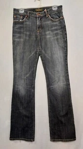 Pantalones de mezclilla negros para mujer David Kahn talla 8 corte bota Lauren lavado claro grunge tiro medio - Imagen 1 de 15