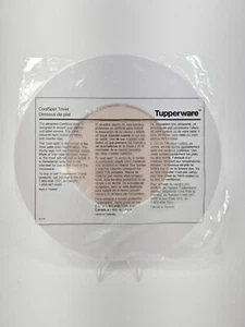 Vintage Tupperware Cool Spot Trivet 2828A White & Peach NOS  - Picture 1 of 2