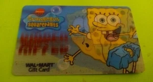 WAL-MART SPONGEBOB SQUAREPANTS RIPPED 3-D Collectable Gift Card MINT - Picture 1 of 2