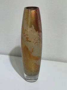 NIELSEN-NISLEY Original Glass Art Vase NWT | 2006 | #162 Creme Brûlée 12"H | USA - Picture 1 of 12
