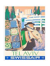 Tel Aviv Art Vintage Israel Travel Poster Print 12x16" Rare Hot New XR2639