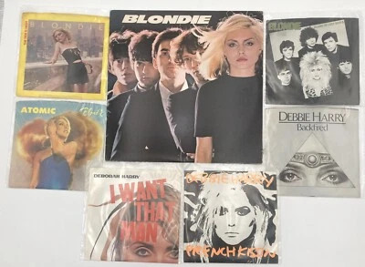 7 Blondie Vinyl Lot 45 & LP Tide Is High Atomic DJ Promo 80s Record - Image 1 of 4