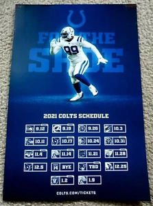 INDIANAPOLIS COLTS 2021 SCHEDULE POSTER - DEFOREST BUCKNER - MINT! - Picture 1 of 1