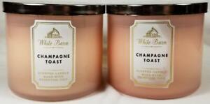 White Barn Candle: CHAMPAGNE TOAST by Bath Body Works Scented 3-wick Jars x2