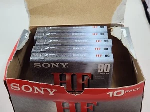 Pack of 5 Sony HF 90 High Fidelity Bias C-90HFC Audio Cassettes Factory Sealed - Picture 1 of 1