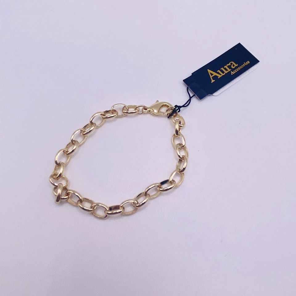 Aura 金色链式手链 7.5 英寸 全新 — 第 1/4 张图片
