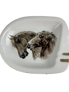 Ashtray with Horse and Gold Trim Made in Japan 1950s Lipper and Mann Creations - Picture 1 of 9