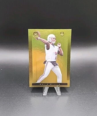 2021 Super Glow Inaugural Gold Foil Malik Willis #20 RC Rookie Football Card - Image 1 of 2