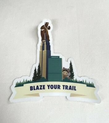 RARE Salesforce Cody And Astro Cityscape Forest Blaze Your Trail Sticker MINT - Image 1 of 2