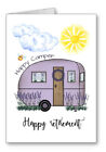 Wohnwagen Statisch Camping Ruhestandskarte 3 alle Karten 3 für 2 Happy Camper
