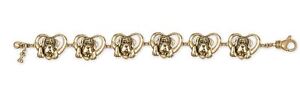 Mastiff Jewelry 14k Gold Handmade Mastiff Bracelet Mas1-Brg