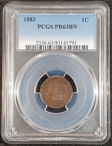 1883 Indian Head Proof Cent PCGS PR63 BN 2366.63/83141791 Exquisite Coin Rare - Picture 1 of 10