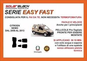 Pellicole Oscuranti Vetri Citroen Nemo 08 13 kit posteriore EASYFAST - Imagen 1 de 1