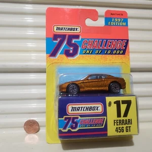Coche Matchbox 1997 Gold Challenge 75 #17 Ferrari 456 GT nuevo en C9 BubblePk - Imagen 1 de 3