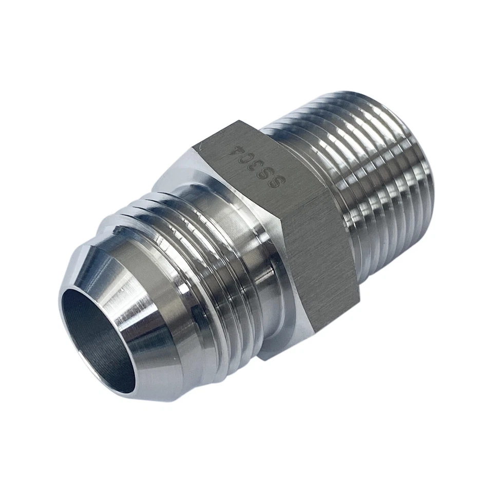 3/4" Male NPT to 3/4" Male JIC Adapter Stainless Steel 304 - Image 1 of 1