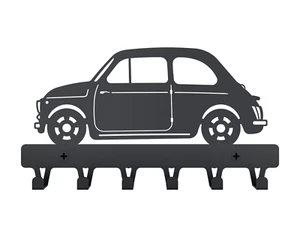Fiat 500 Accessori Portachiavi o Guinzaglio per Cani Regalo Metallo Appendino Parete Fatto a Mano - Foto 1 di 6