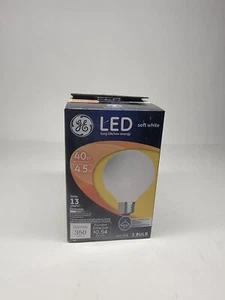 GE LED Long Life/Low Energy Soft White 40W 1 Bulb 350 Lumens Decorative Glob--v9 - Picture 1 of 2