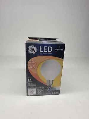 GE LED Long Life/Low Energy Soft White 40W 1 Bulb 350 Lumens Decorative Glob--v9 - Image 1 of 2