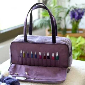 Knitpro "Snug" Wool Tweed & Felt Knitting Duffle Project Bag for Needles & Yarn - Picture 1 of 4