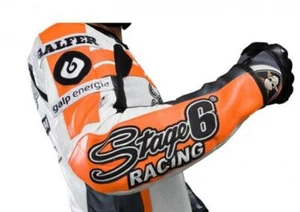 ESA - S6-0853/48 TUTA DA PISTA STAGE6 MKII BIANCA IN PELLE, TAGLIA 48 - Picture 1 of 5