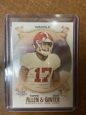 2021 topps allen ginter chrome jaylen waddle bama 214 - Image 1 of 2