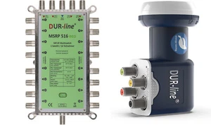 DUR-line 5/16 ECO Multischalter 1 SAT 16 Teilnehmer + Blue ECO Quattro LNB - Afbeelding 1 van 10