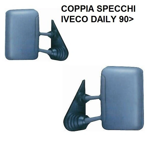 COPPIA SPECCHIO SPECCHI BRACCIO CORTO DESTRO SINISTRO IVECO DAILY  DAL 90 IN POI - Immagine 1 di 1