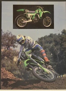 Kawasaki KX 1978 revista publicitaria página pinup - Imagen 1 de 1