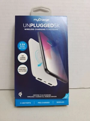 myCharge Unplugged 5K Fast Wireless PowerBank- White - Image 1 of 4