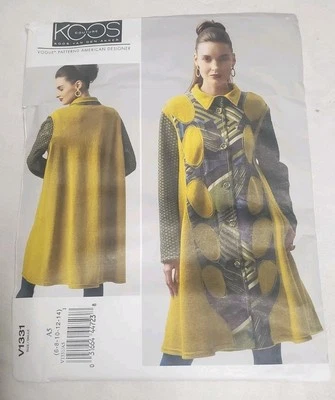 PATRÓN CHAQUETA VOGUE AMERICAN DESIGNER #V1331 KOOS COUTURE Misses Swing Talla 6-14 Foto 1 de 3