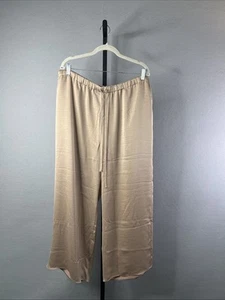 Banana Republic Wide Leg Pants Womens XL Tan Pockets NWT Lagenlook Resort - Picture 1 of 8