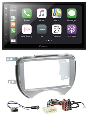 Pioneer MP3 Bluetooth DAB 2DIN USB Autoradio für Nissan Micra 2010-2013 silber - Bild 1 von 4