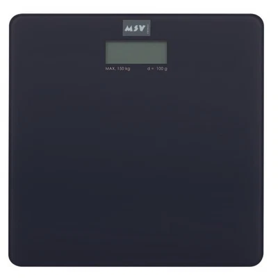 MSV Waage Körperwaage Personenwaage Digitalwaage Badezimmer Schwarz 150kg LCD