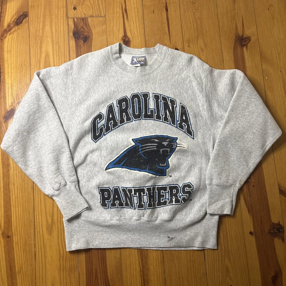 Sudadera deportiva Lee cuello redondo vintage años 90 1996 Carolina Panthers NFL talla L Foto 1 de 4