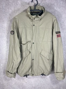 Napapijri Vintage 90er beige creme leichte Windbreaker Jacke Small - Bild 1 von 10