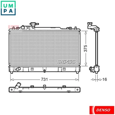 RADIATOR ENGINE COOLING DRM44036 FOR MAZDA ATENZA/Hatchback L813 1.8L 4cyl 6 - Image 1 of 4