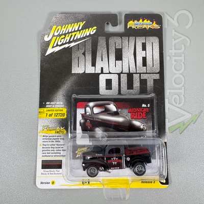 Johnny Lightning Street Freaks - 1941 Willys Pickup #5 - Blacked Out 3B Foto 1 de 4