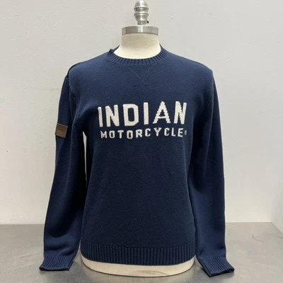 Suéter azul con logotipo blanco Indian Motorcycle para hombre - talla - mediana Foto 1 de 4
