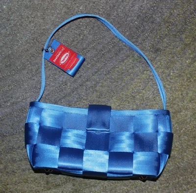 Harveys The Original Seatbelt Top Handle Satchel Handbag Purse Blue Woven NEW - Image 1 of 4